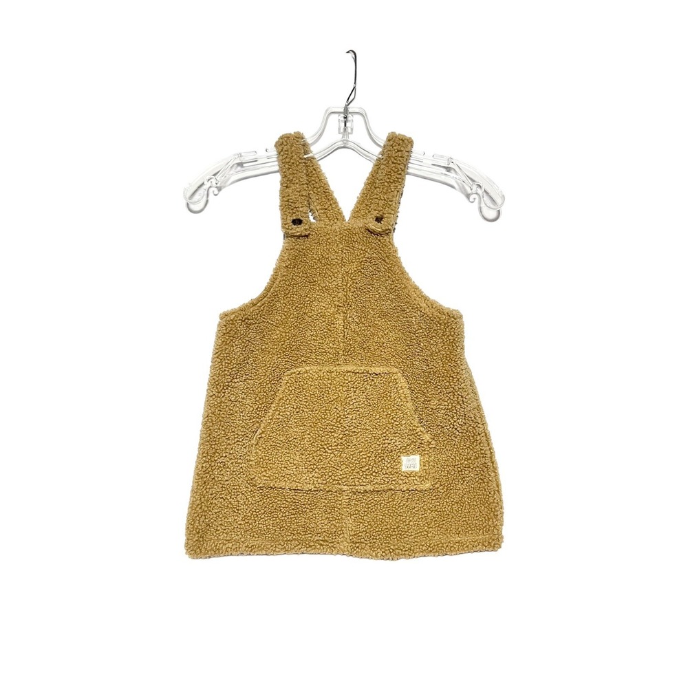 Art‎ Class Toddler Fuzzy Brown Jumper Overall Dress Size 3T Lined Caramel